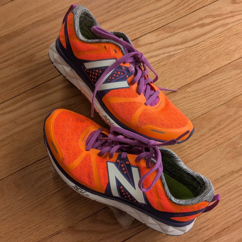 New Balance 1500 Revlite Running Shoes Women's 7 Orange Purple Lightweight Racer